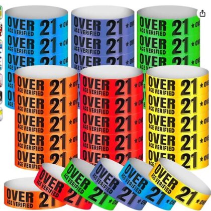 21+ wristbands